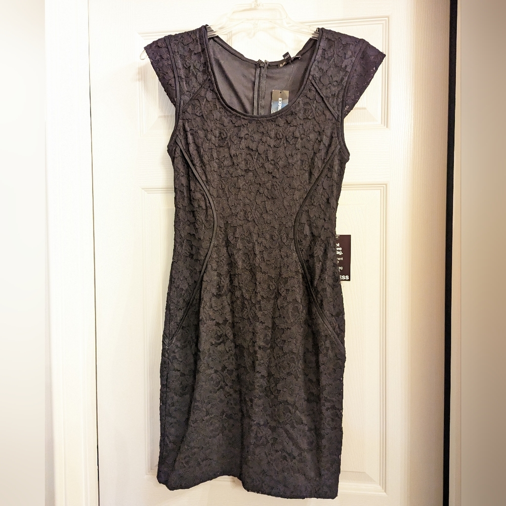 Express black lace dress